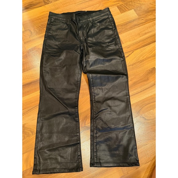 J Brand Selena Coated Bootcut ankle Jeans Galactic Black Wash Pants 31 night out - Picture 1 of 7